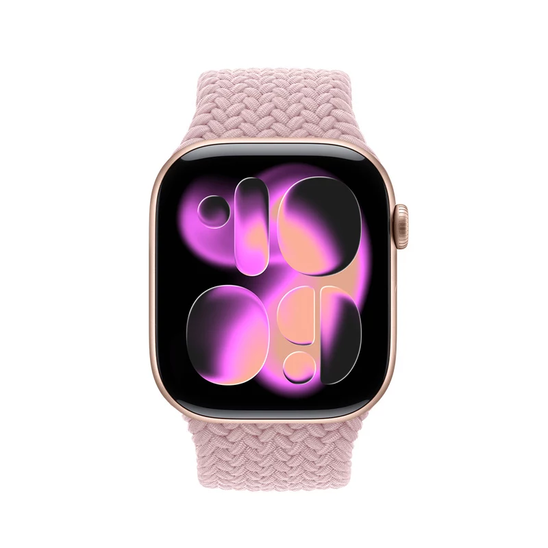 Crong Wave Band pletený nylonový Solo Loop pre Apple Watch 38/40/41/42 mm ružová
