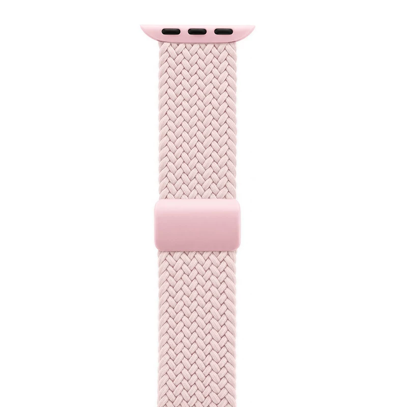 Crong Wave Band pletený nylonový Solo Loop pre Apple Watch 38/40/41/42 mm ružová