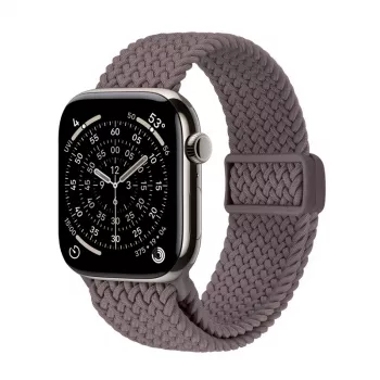Crong Wave Band - pletený remienok pre Apple Watch 44/45/46/49 mm (hnedá)