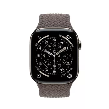 Crong Wave Band - pletený remienok pre Apple Watch 44/45/46/49 mm (hnedá)