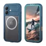 Crong Seal Cover IP68 vodotesné puzdro pre Apple iPhone 17 – námornícka modrá