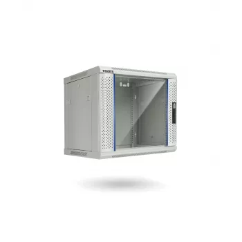 RACKTEL RL-6609WR-G 9U nástenný sieťový rack 600x600mm, sivý (RAL 7035)