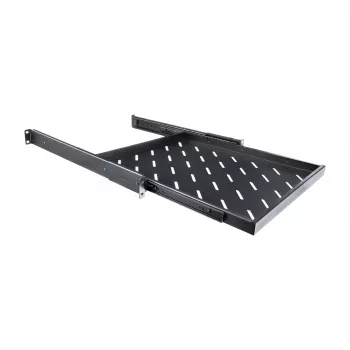 RACKTEL RL-P800W 1U 19-palcová výsuvná polica pre skrine s hĺbkou 800 mm, nosnosť 50 kg, čierna
