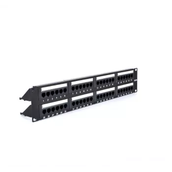 RACKTEL RL-PP4885E 48-portový Cat.5e UTP patch panel 2U 19-palcový čierny