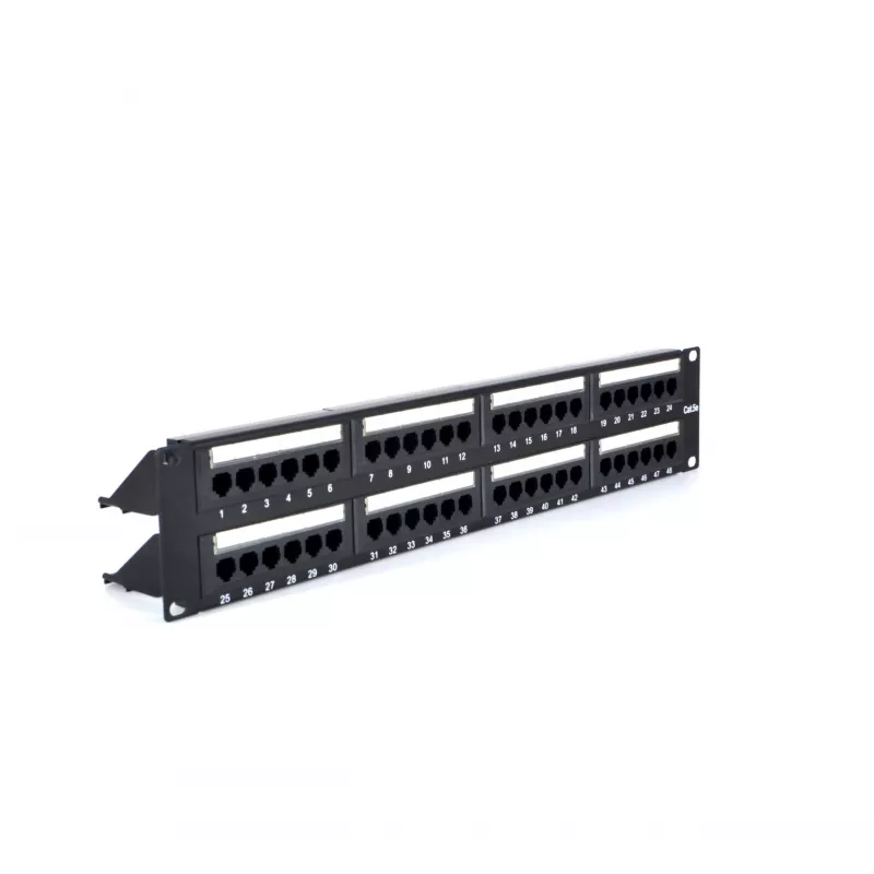RACKTEL RL-PP4885E 48-portový Cat.5e UTP patch panel 2U 19-palcový čierny