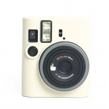 LOVEINSTANT silikónové ochranné puzdro pre Fujifilm Instax Mini 41 - biela/bežová