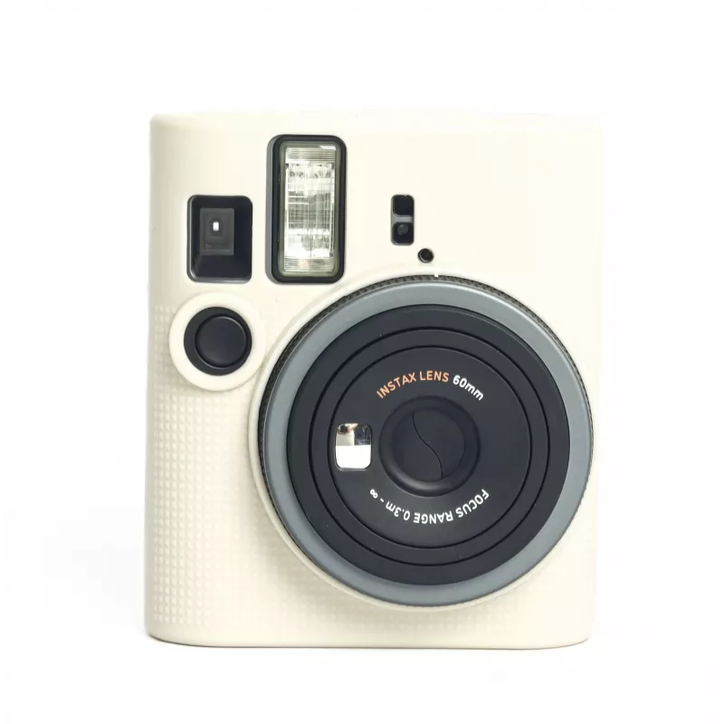 LOVEINSTANT silikónové ochranné puzdro pre Fujifilm Instax Mini 41 - biela/bežová
