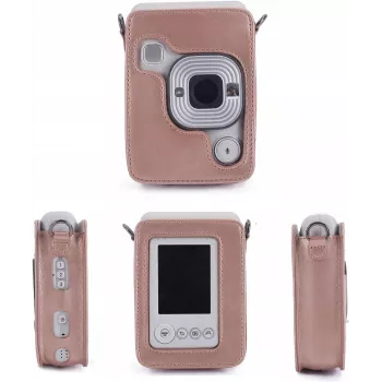 LOVEINSTANT ochranné puzdro pre Fujifilm Instax Mini LiPlay - lesklá ružová