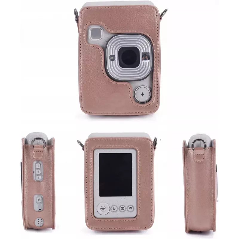 LOVEINSTANT ochranné puzdro pre Fujifilm Instax Mini LiPlay - lesklá ružová