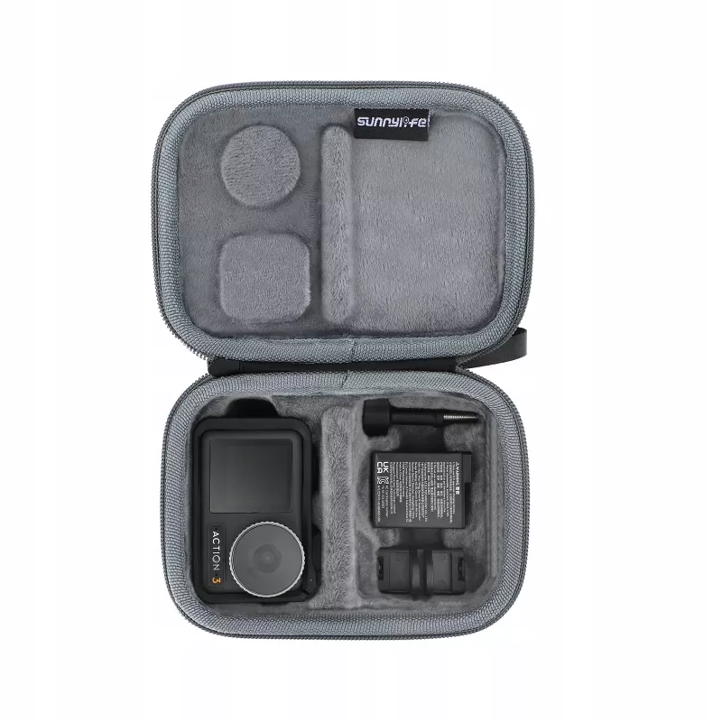 SUNNYLIFE pevné ochranné úložné puzdro pre DJI Osmo Action 3 - čierne