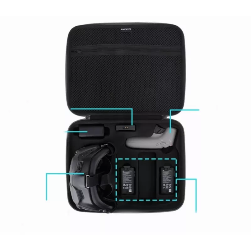 SUNNYLIFE pevný transportný kufrík pre DJI Avata, Goggles 2 a ovládač - čierny