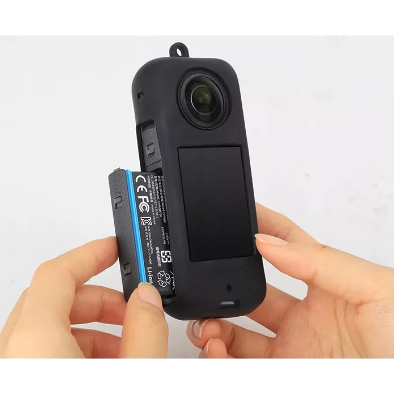 SUNNYLIFE silikónové ochranné puzdro pre Insta360 X3 - čierne