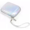 LOVEINSTANT puzdro z PU kože Sparkle Silver pre Fujifilm Instax Mini Evo / Mini Liplay / Mini Link
