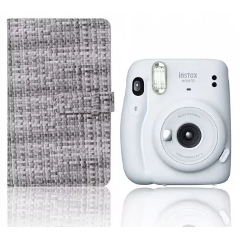LOVEINSTANT fotoalbum pre Fuji Instax Mini 96 fotografií - čierny obal z PU kože, 48 strán, 2 fotografie na stránku - kompatibilný s Instax Mini 40, 12, 11, 10, 9, 8, Evo, Liplay, Link