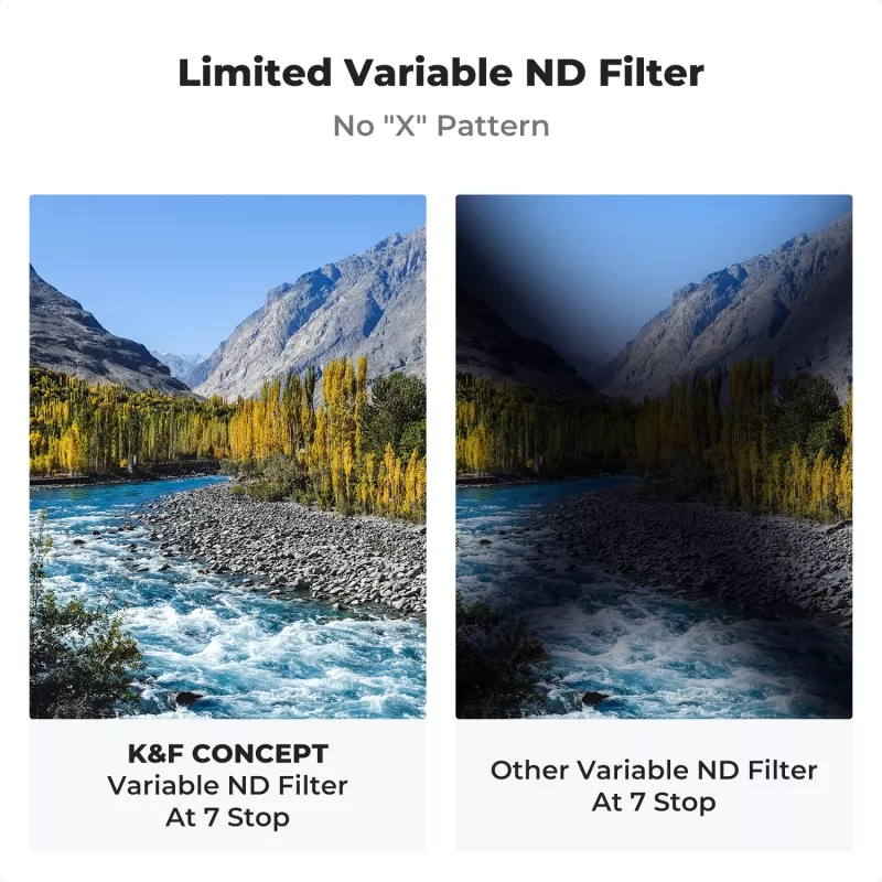 KF X-Fader variabilný ND filter 46mm ND8-ND128 sivý