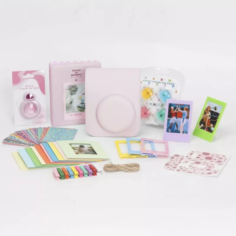 LOVEINSTANT 8-in-1 sada príslušenstva pre Fujifilm Instax Mini 12 - Pink