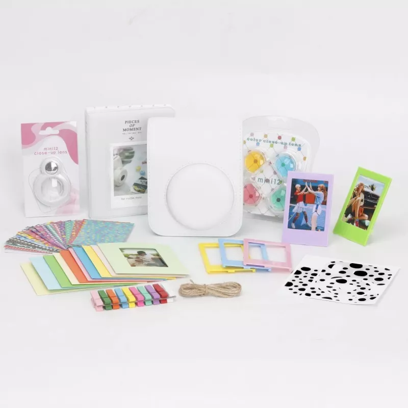 LOVEINSTANT 8-in-1 sada príslušenstva pre Fujifilm Instax Mini 12 - biela