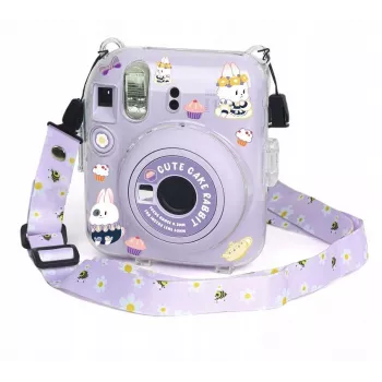LOVEINSTANT puzdro pre Fujifilm Instax Mini 12 - dizajn Sweet Rabbit so samolepkami