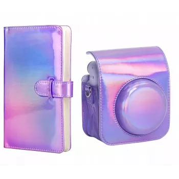 LOVEINSTANT puzdro pre Fujifilm Instax Mini 12 + fotoalbum na 96 fotografií / Sparkle Purple