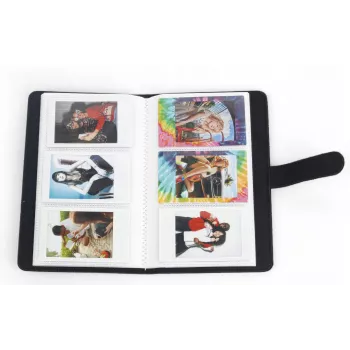 LOVEINSTANT fotoalbum na 96 fotografií, kompatibilný s Fujifilm Instax Mini / Xiaomi / Canon / HP / Kodak, čierna dúha
