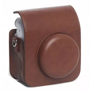 LOVEINSTANT ochranné puzdro taška cez rameno pre Fujifilm Instax Mini 12 - hnedá