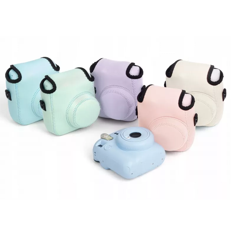 LOVEINSTANT mäkké neoprénové puzdro pre Fujifilm Instax Mini 12 - ružová