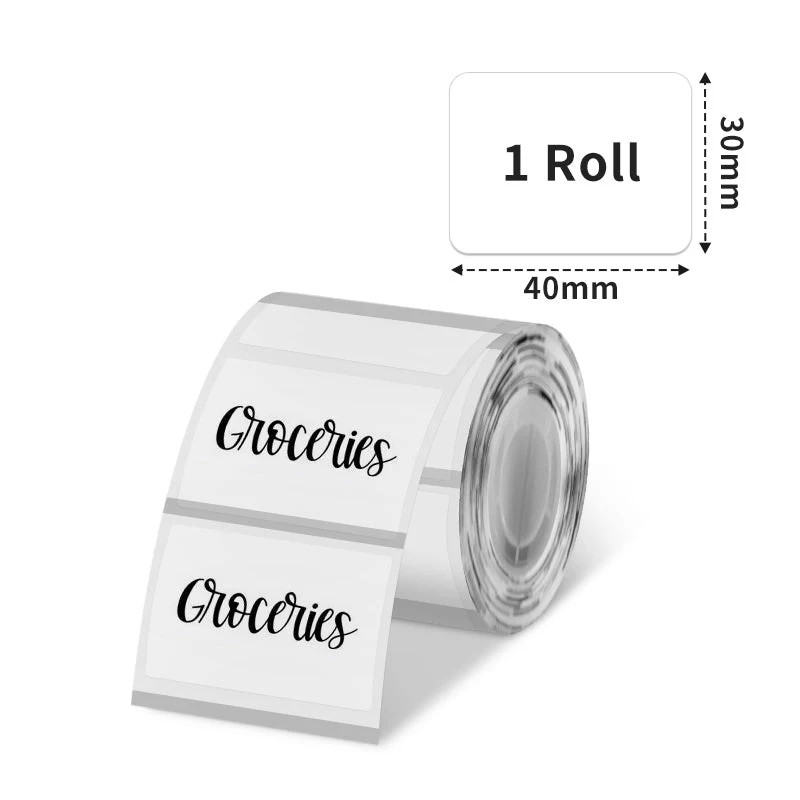 Phomemo priehľadné samolepiace etikety 40x30mm pre M110/M120/M200/M220/M221 - 230 etikiet na rolku