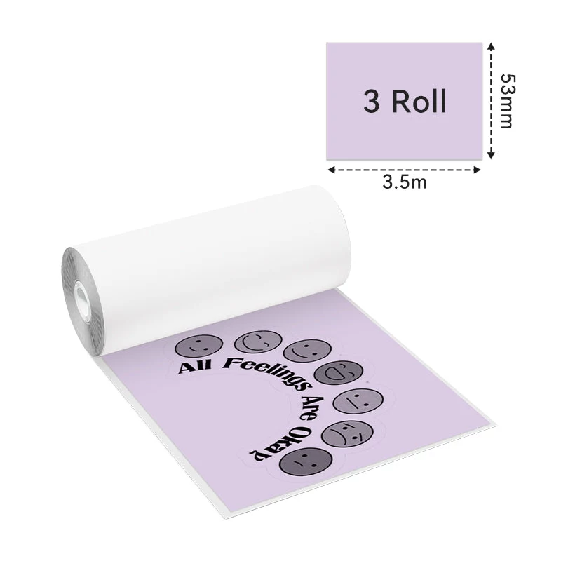 Phomemo termálny etiketový papier 3 rolky v rôznych farbách pre T02 M02 PRO M03 M04S