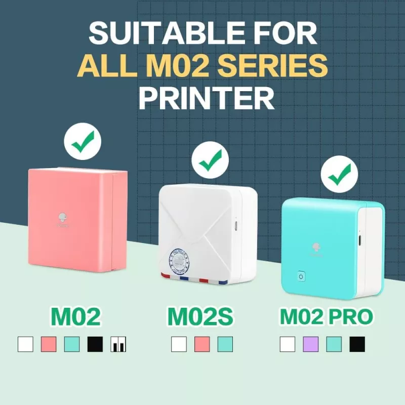 Phomemo termálny etiketový papier 3 rolky v rôznych farbách pre T02 M02 PRO M03 M04S