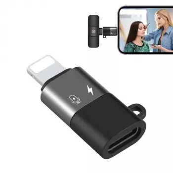 PULUZ adaptér Lightning na USB-C OTG pre iPhone, čierna (PU649B)