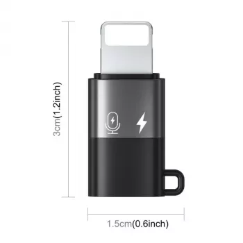 PULUZ adaptér Lightning na USB-C OTG pre iPhone, čierna (PU649B)