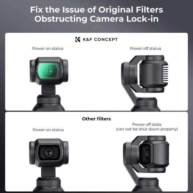 K&F Concept Black Diffusion 1/4 filter pre DJI Osmo Pocket 3 (KF01.2533)