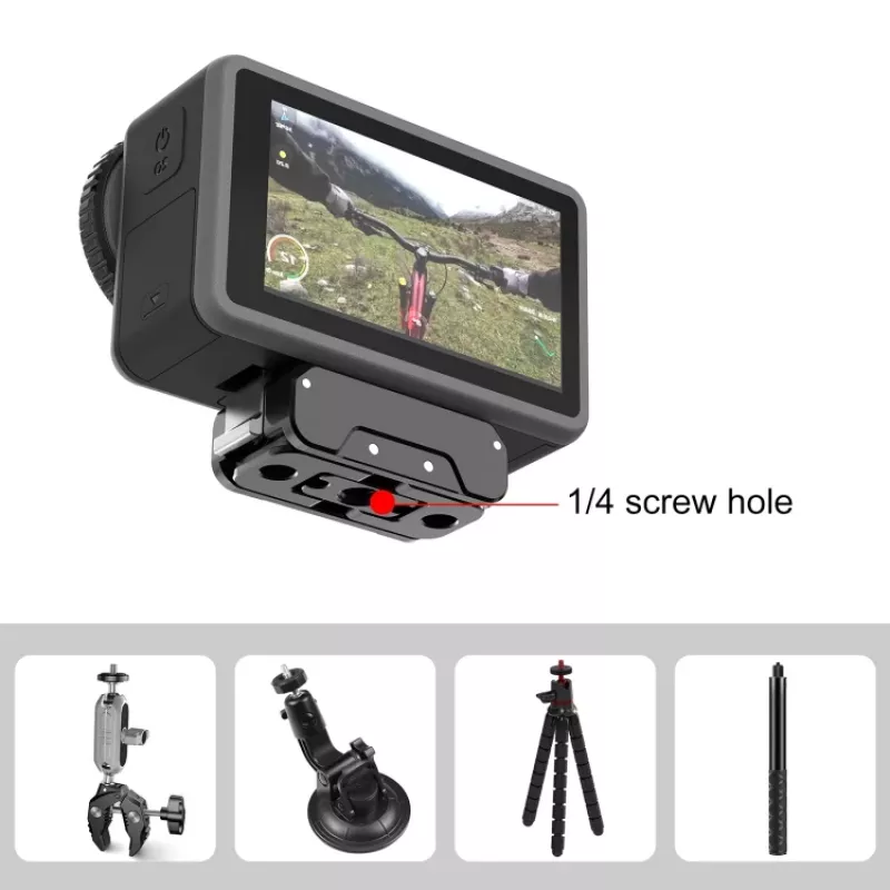 PULUZ PU995B adaptérový držiak 1/4 + systém GoPro pre DJI Osmo Action 4 / 3