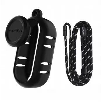 SUNNYLIFE silikónové ochranné puzdro s krytkou objektívu pre Insta360 Go 3s - čierne