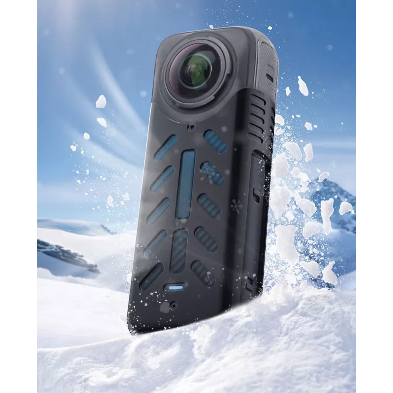 SUNNYLIFE silikónový kryt objektívu a puzdro pre Insta360 X4 - biele