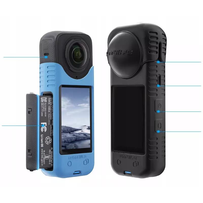 SUNNYLIFE silikónový kryt objektívu a puzdro pre Insta360 X4 - biele