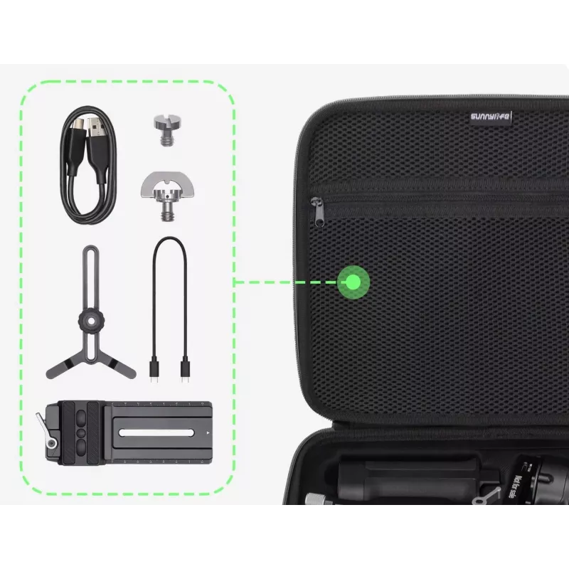SUNNYLIFE pevné cestovné puzdro pre gimbal DJI RS 4 - čierne
