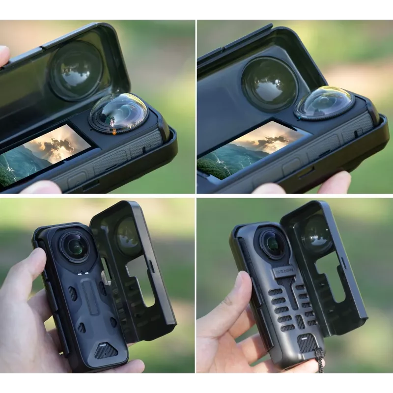 SUNNYLIFE pevné ochranné puzdro pre akčnú kameru Insta360 X4 - čierne