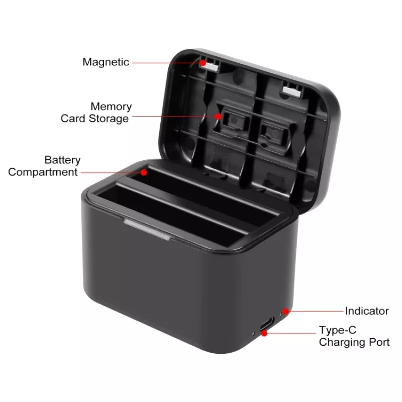 PULUZ USB nabíjačka na dve batérie pre Insta360 X4 - PU999B