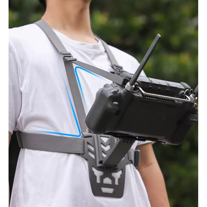 SUNNYLIFE hrudný popruh pre diaľkový ovládač DJI RC Plus - čierny
