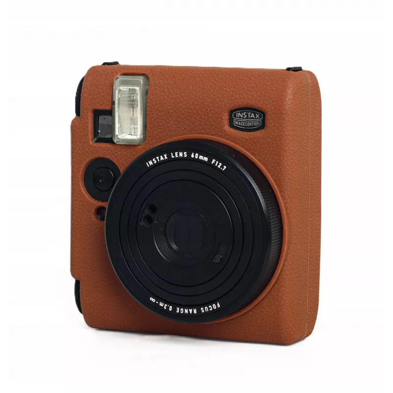 LOVEINSTANT silikónové ochranné puzdro pre Fujifilm Instax Mini 99 - hnedá
