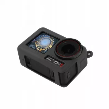 SUNNYLIFE ochranné silikónové puzdro so šnúrkou pre DJI Osmo Action 5 Pro / OA5-BHT885