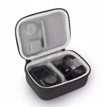 SUNNYLIFE ochranné prenosné puzdro pre DJI Osmo Action 3, 4, 5 Pro - pevný EVA obal, odolný proti nárazom, čierny