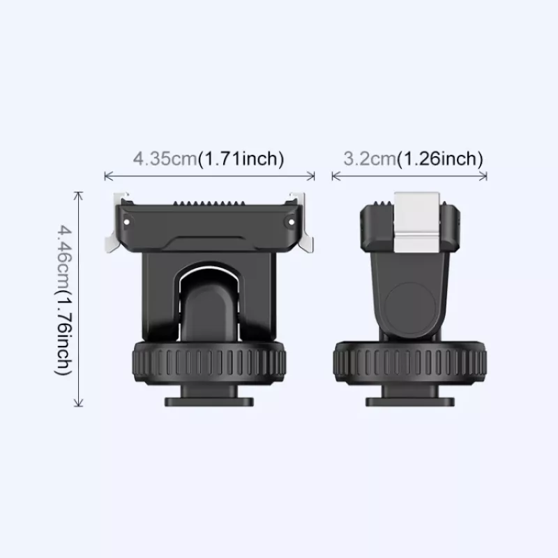 PULUZ rýchloupínací adaptér držiak 1/4 palca závit Cold Shoe pre DJI Osmo Action 3/4/5 Pro PU727B