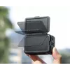 SUNNYLIFE rámový držiak + kryt objektívu pre DJI Osmo Action 5 Pro / 4 / 3 - čierny