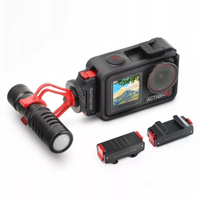 SUNNYLIFE adaptérový držiak pre DJI Osmo Action 5 Pro / 5 / 4 / 3 - ISO-Hot-Shoe - čierny