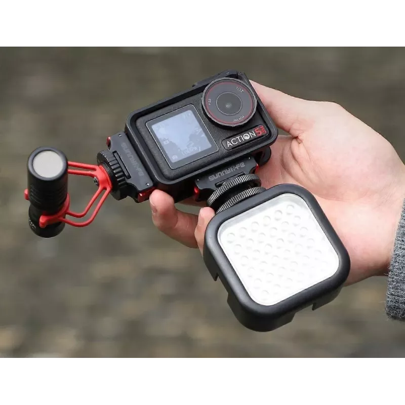 SUNNYLIFE adaptérový držiak pre DJI Osmo Action 5 Pro / 5 / 4 / 3 - ISO-Hot-Shoe - čierny