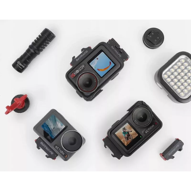 SUNNYLIFE adaptérový držiak pre DJI Osmo Action 5 Pro / 5 / 4 / 3 - ISO-Hot-Shoe - čierny