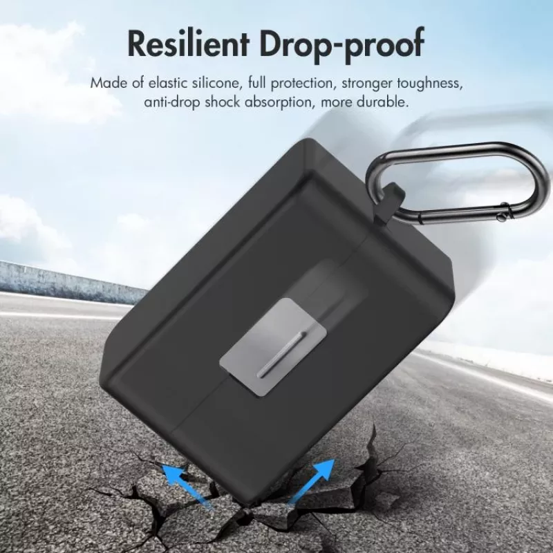 PULUZ silikónové ochranné puzdro pre nabíjacie puzdro DJI Mic Mini - čierna