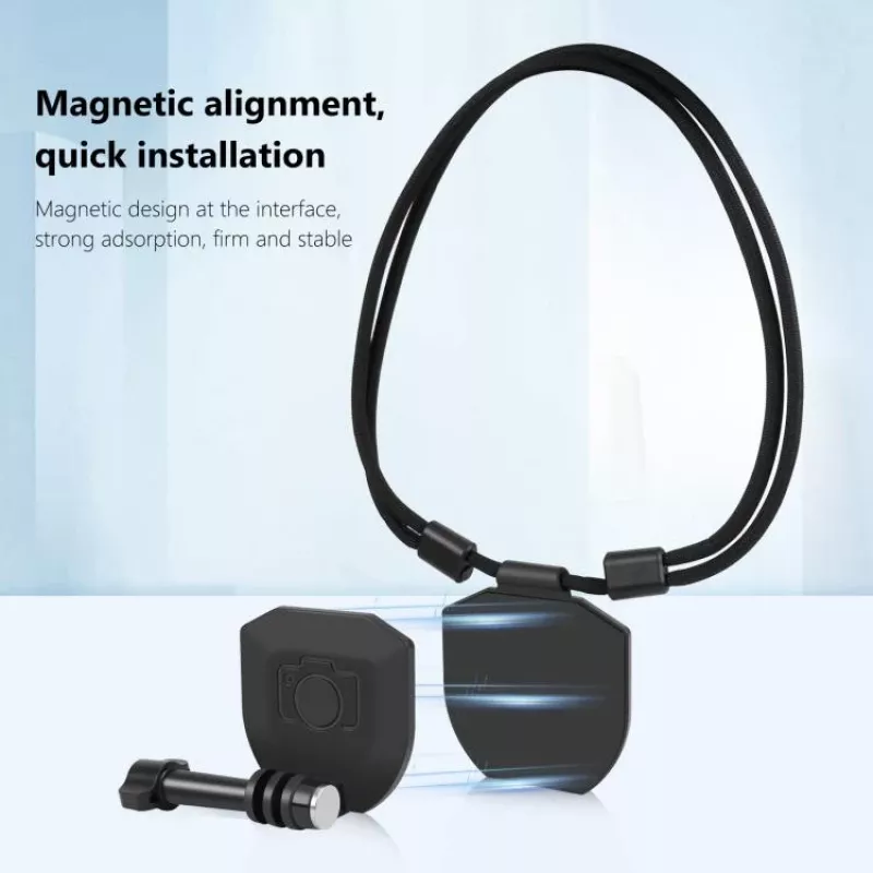 PULUZ magnetický nákrčník pre GoPro Hero 13 12 11 Mini 10 9 8 7 6 5 Max / PU739B